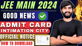 JEE Main 2024 Admit Card ✅  JEE Mains Admit Card 2024  How to Download JEE Main 2024 Admit Card [upl. by Spielman]