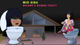 MIO Aida Becames Skibidi Toilet in Secret Room 😱 Sakura School Simulator Horror story 👺 [upl. by Harvey]