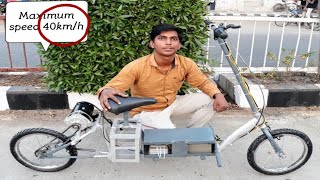 How to make electric bike speed 40kmph  Creative Science [upl. by Norag]