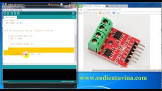 Hướng dẫn sử dụng L9110 2 CHANNEL MOTOR DRIVER 08A cùng với Arduino  wwwcodientuvinacom [upl. by Nabala]