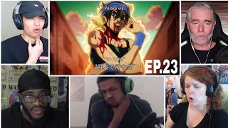 Volare Via Narancia vs Tiziano And Squalo Reaction Mashup JJBA Part 5 Golden Wind Ep23 [upl. by Mizuki]