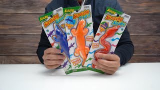 Sticky Stretchy Fun Animals Alligator Snake Lizard Unboxing and Review [upl. by Lux528]