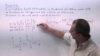 Quartile Quantile und wie man sie berechnet Beispiel 2  W1106 [upl. by Ximena]