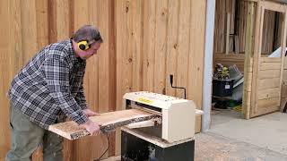 Short clip of the Woodmaster 718 planer [upl. by Sofko]