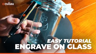 🏅 How to engrave on glass  Using an Engraving pen  EASY Tutorial [upl. by Aratahc]