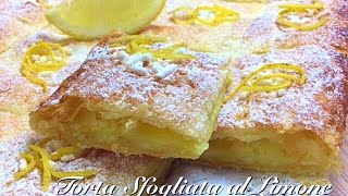 TORTA SFOGLIATA CON CREMA AL LIMONE ricetta facile e Veloce TUTTI A TAVOLA [upl. by Jer]