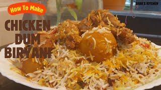 easy resturant style chicken dum biryani recipe step by step guide chickenbiryanidumbiryanifood [upl. by Stiles]