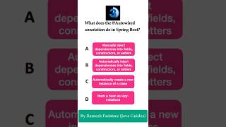 Spring Boot Quiz 10  What does Autowired Annotation do in Spring Boot springboot quiz [upl. by Ruthie]