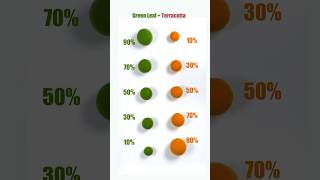 Green leaf vs terracotta very satisfying color mixing colormixing [upl. by Ahseek]