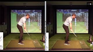 Heel vs toe shot  golf swing analysis [upl. by Riamu]