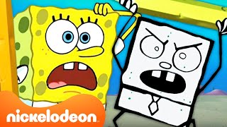 SpongeBob Draws An EVIL SpongeBob ✏️  SpongeBob SquarePants  Nickelodeon UK [upl. by Marcelo]