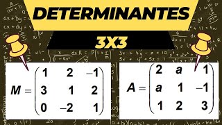 ✅Determinante de una matriz de orden 3X3 Ejemplos regla de Sarrus [upl. by Stanzel]