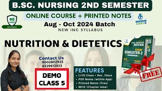 DEMO CLASS 5  nutrition and dietetics  bsc nursing 2nd semester  B Sc NURSING 2024 [upl. by Zul]