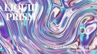 Liquid Prism  Metallic Iridescent Animated Backgrounds Preview  CreativeMarket product OVERVIEW [upl. by Shifrah278]