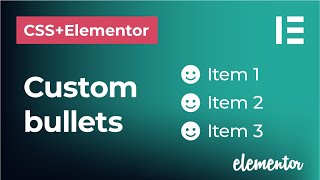 Bullet list with custom bullets in CSS and Elementor FREE version  AUTOMATIC RESIZING OF BULLETS [upl. by Idram487]