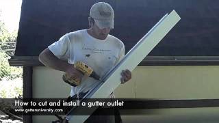 How to cut and install a gutter outlet [upl. by Naot]