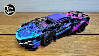 LAM 114 CYBERPUNK  Lamborghini Sian Racing Building Blocks  LEGO Alternative [upl. by Odille198]