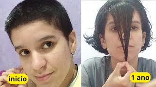 MINHA EVOLUÃ‡ÃƒO DO CRESCIMENTO DO MEU CABELO DURANTE 1 ANO [upl. by Bowers]