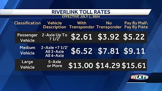 RiverLink increasing tolls for bridges connecting Louisville and southern Indiana in July [upl. by Gabel500]