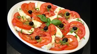 RECETTE D’ÉTÉ RAFRAÎCHISSANTE LA SALADE DE TOMATE MOZZARELLA ET PESTO [upl. by Jamin991]