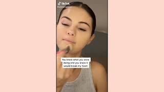 Selena Gomezs Tiktok video for Justin Bieber [upl. by Adnilim64]