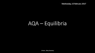 AQA 16 Equilibria REVISION [upl. by Arbuckle31]