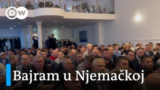 Oko 1000 vjernika na bajramnamazu u Kelnu “Biti aktivan i promovisati dobro” [upl. by Allimac]