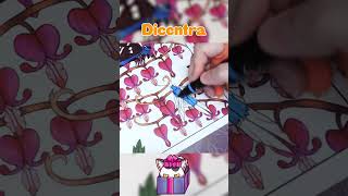 Dicentra art coloringbook coloring selfpublished markers bleedingheart moths [upl. by Arua207]