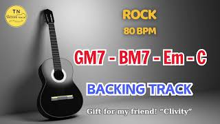 Rock BACKING TRACK G Major  80 bpm  TN Backing Track [upl. by China]