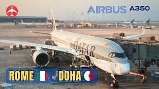 QATAR AIRWAYS A350900 flight Rome to Doha Oct 2024 [upl. by Ricarda]