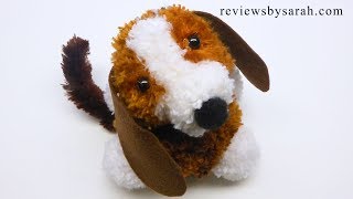 How to Make a Puppy Dog from Pom poms  Beagle Pompom Perrito [upl. by Greenes]