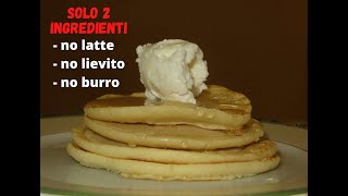 Pancake fit 2 ingredienti pronti in 1 minuto Senza latte lievito burro ricetta veloce [upl. by Ahsiuqel]