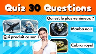 QUIZ ❓  Vastu relever le defi  🤔 Qui suisje 🧐  blind test 🔊  30 questions sur les animaux ✅🤗 [upl. by Levesque]