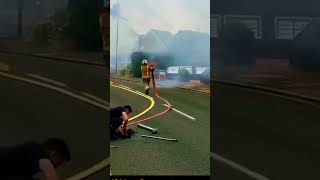 SHOCKING emergency fire hydrant opening [upl. by Wons]