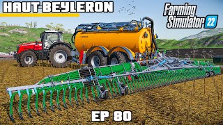 NEW TRACTOR DRIBBLING SLURRY  Farming Simulator 22  HautBeyleron  Episode 80 [upl. by Ioved]