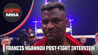 Francis Ngannou’s emotional postfight interview after defeating Renan Ferreira  ESPN MMA [upl. by Eivi863]