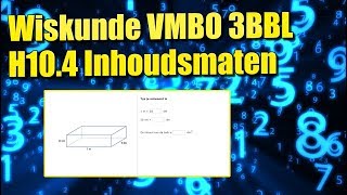 Wiskunde 3BBL H104 Inhoudsmaten omrekenen [upl. by Nahtahoj]