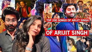 Reaction On Top 200 Nostalgic Songs Of Arijit Singh 20112024  Bollywood Songs Reaction [upl. by Mutua]