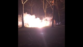 Tree falls on power lines in Lynnfield [upl. by Aiht]