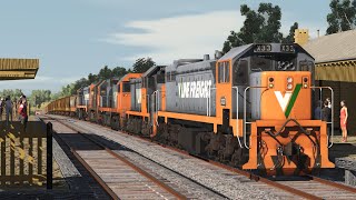 Up DonnyBrook service passing through Heathcote and down Shepperton good in Trainz 22 [upl. by Tocci560]