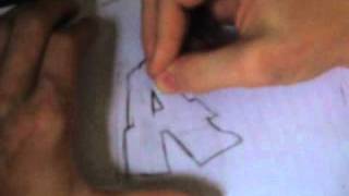 Graffiti Tutorial AHow to Draw A [upl. by Aiveneg]