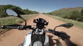 BMW R1300 GS gravel road to Venterskroon Hotel Vredefort Dome area [upl. by Rafi]