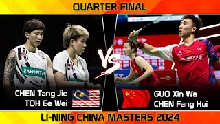 EPIC COMEBACK  CHEN Tang Jie TOH Ee Wei vs GUO Xin Wa CHEN Fang Hui China Masters 2024 Badminton [upl. by Abagael]