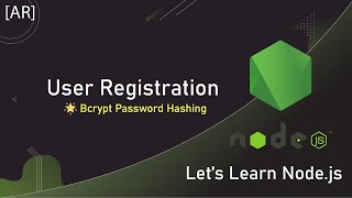 Nodejs API  User Registration with Bcrypt [upl. by Clein761]