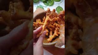 Deep fried chicken feet  viral recipe ❗ murgi ke panje by ice and spice [upl. by Arihday]