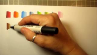 Colour Combinations using Letraset Promarkers [upl. by Deck]