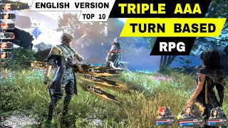 Top 10 TRIPLE A TURN BASED RPG Games Android amp iOS  Best of The best AAA games RPG Mobile English [upl. by Lamhaj]