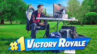 Trapped Playing Fortnite in a Park Until I win [upl. by Oiratno]