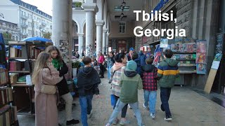 Walking Tour along the Aghmashenebeli Avenue Old Tbilisi Georgia 🇬🇪 November 2023 [upl. by Richmound149]