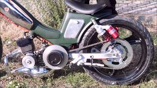 Essai du Pot TURBO KIT chromé pour Mobylette Motobecane  Modèle gros volume [upl. by Ranique769]